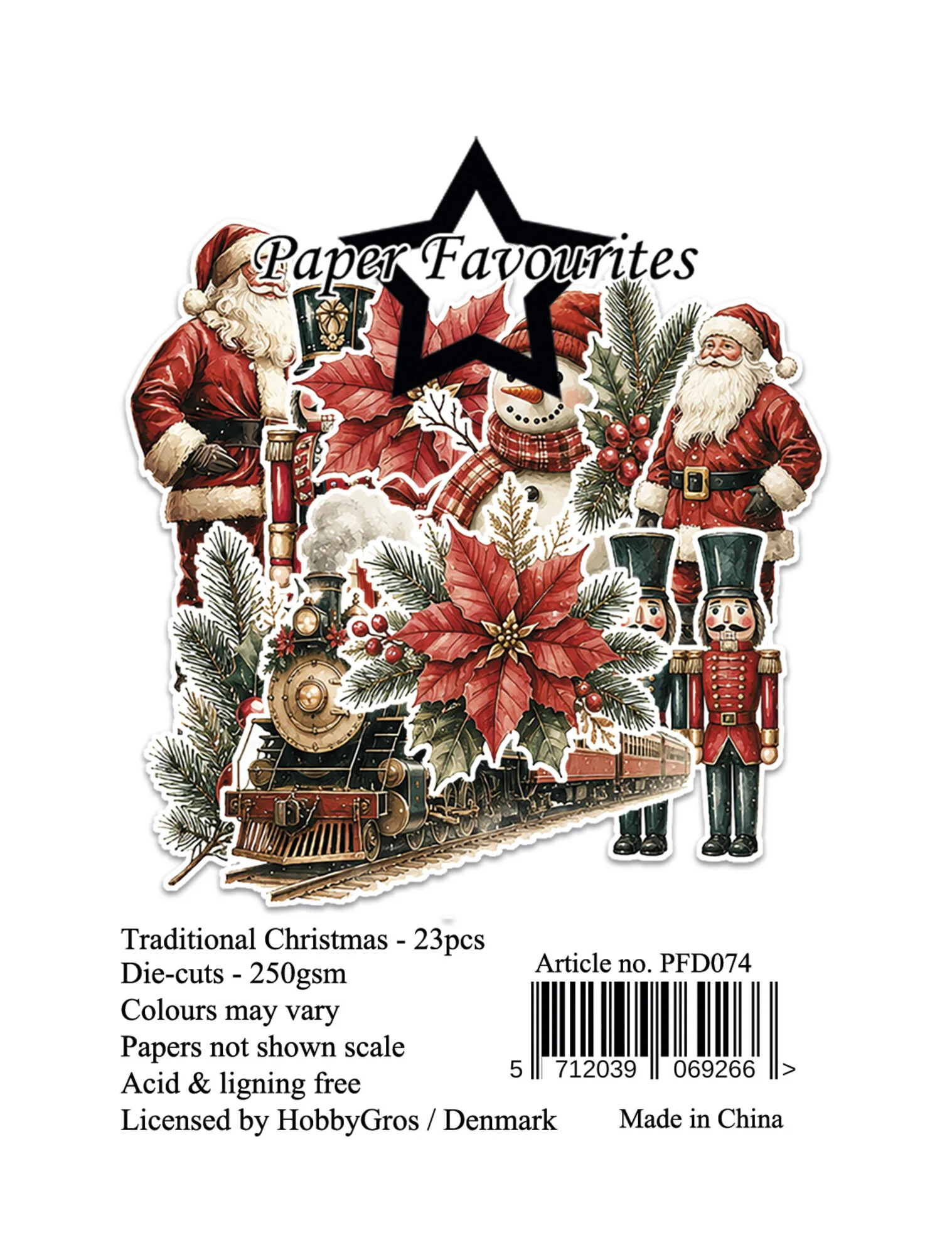 Die-Cuts A7 Traditional Christmas (23pcs)