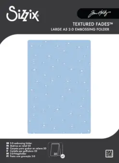 2D Texture Fades w/ A5 Embossing Folder Vault Sparkle Stars by Tim Holtz - Bilde 3