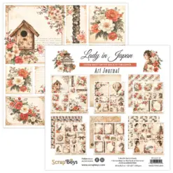 Lady in Japan 12x12 Inch Art Journal
