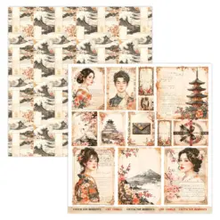 Lady in Japan 12x12 Inch Art Journal - Bilde 3
