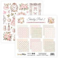 Shabby Pack 2 12x12 Inch Paper Pad