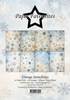 Vintage Snowflakes A5 Paper Pack