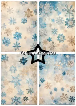 Vintage Snowflakes A5 Paper Pack - Bilde 3