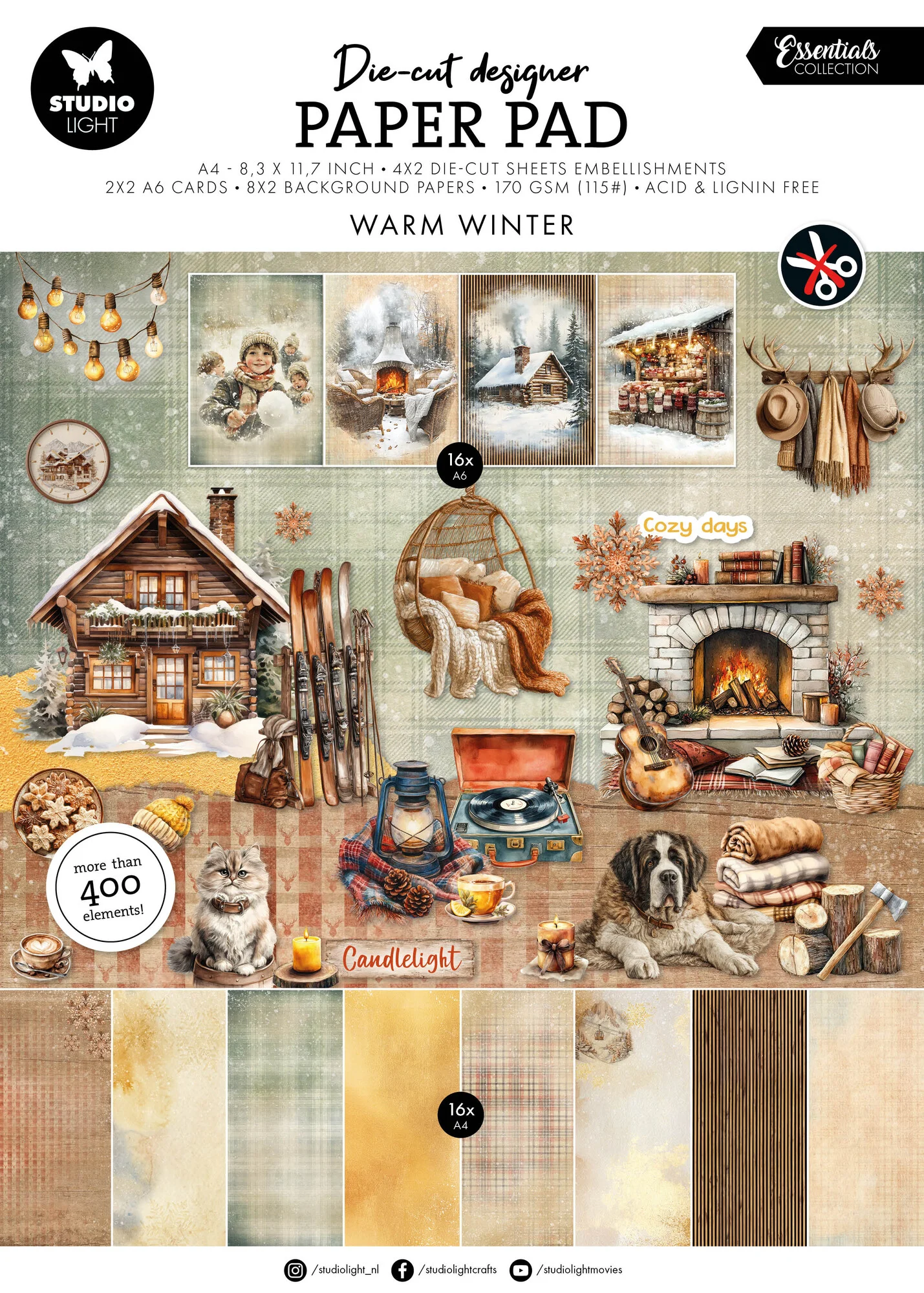 Warm Winter A4 Die-cut Paper Pad