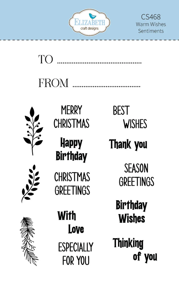 Warm Wishes Sentiments stamp set CS468
